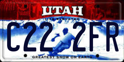 UT license plate C222FR