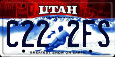 UT license plate C222FS