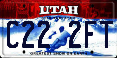 UT license plate C222FT