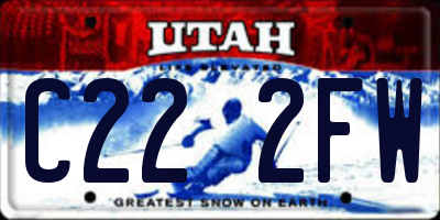 UT license plate C222FW