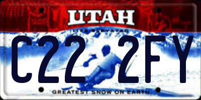 UT license plate C222FY