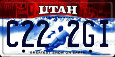 UT license plate C222GI