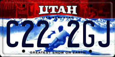 UT license plate C222GJ