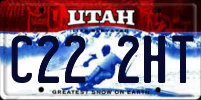 UT license plate C222HT