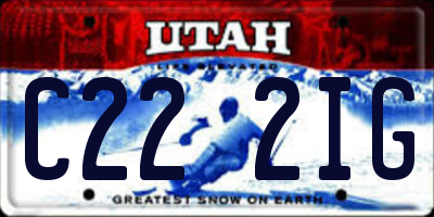 UT license plate C222IG