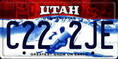 UT license plate C222JE