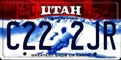 UT license plate C222JR