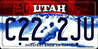 UT license plate C222JU