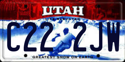 UT license plate C222JW