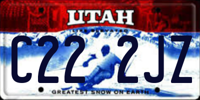 UT license plate C222JZ