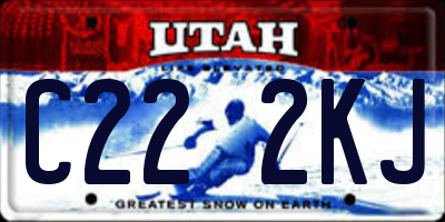 UT license plate C222KJ