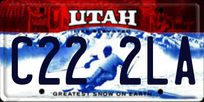 UT license plate C222LA