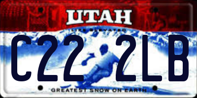 UT license plate C222LB
