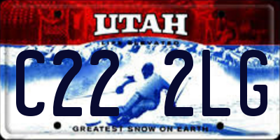 UT license plate C222LG