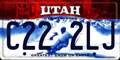UT license plate C222LJ