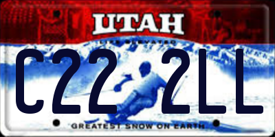 UT license plate C222LL