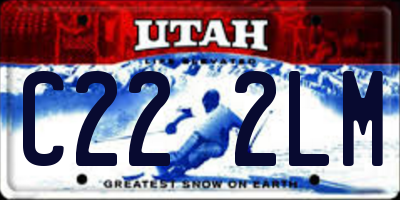 UT license plate C222LM