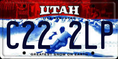 UT license plate C222LP