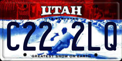 UT license plate C222LQ