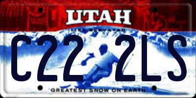 UT license plate C222LS