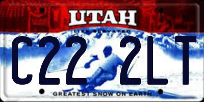 UT license plate C222LT