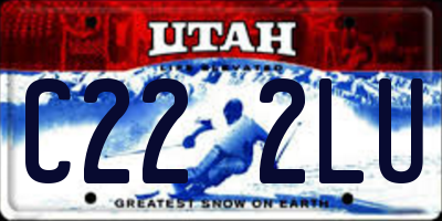 UT license plate C222LU