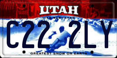 UT license plate C222LY