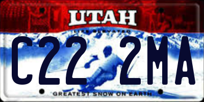 UT license plate C222MA