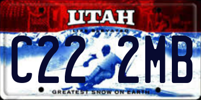 UT license plate C222MB