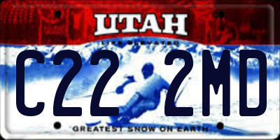 UT license plate C222MD