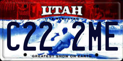 UT license plate C222ME