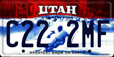 UT license plate C222MF
