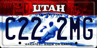 UT license plate C222MG