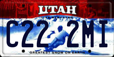 UT license plate C222MI