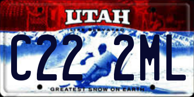 UT license plate C222ML