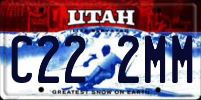 UT license plate C222MM