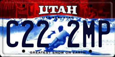 UT license plate C222MP