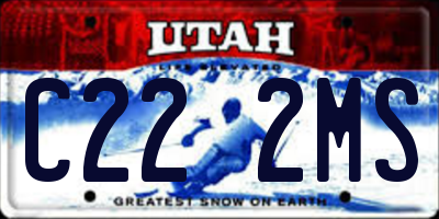 UT license plate C222MS