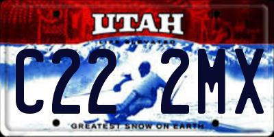 UT license plate C222MX
