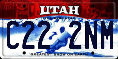 UT license plate C222NM