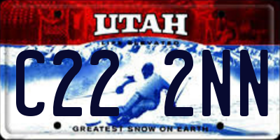 UT license plate C222NN