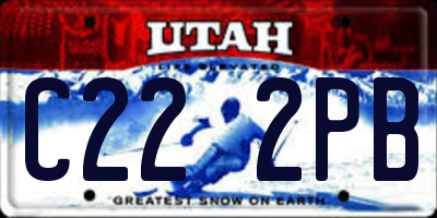 UT license plate C222PB