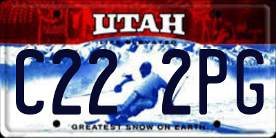 UT license plate C222PG
