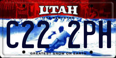 UT license plate C222PH