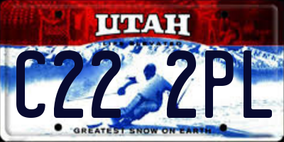 UT license plate C222PL