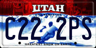 UT license plate C222PS