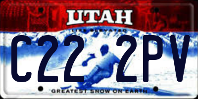 UT license plate C222PV