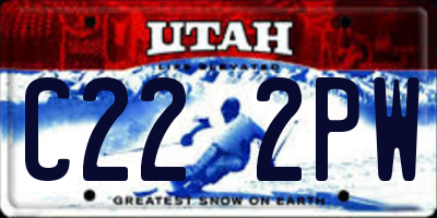 UT license plate C222PW