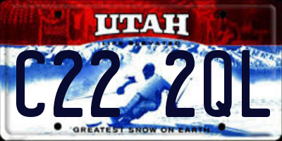 UT license plate C222QL
