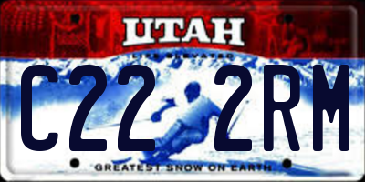 UT license plate C222RM